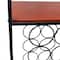 Elegant Designs™ 5ft. Black Organizer Storage Shelf and Wine Rack Floor Lamp